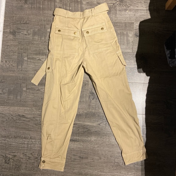🌙 MOON RIVER TAN FITTED CARGO TROUSERS - Picture 2 of 6